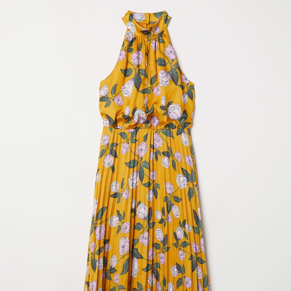 H&M Satin halterneck dress